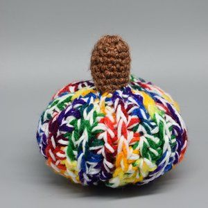 Handcrafted Crochet Rainbow Pumpkin